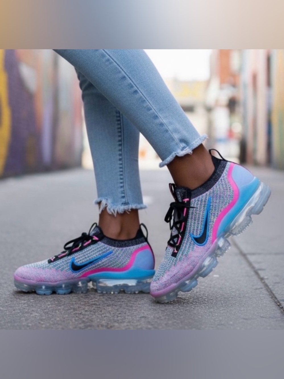 Nike Air VaporMax 2021 Flyknit Next Nature Women's Shoe Sz 8.5 Pink Blast